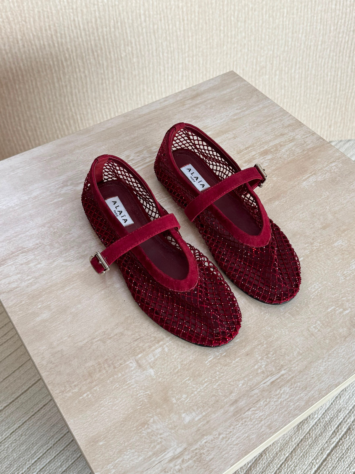 Alaïa Fishnet ballerinas
