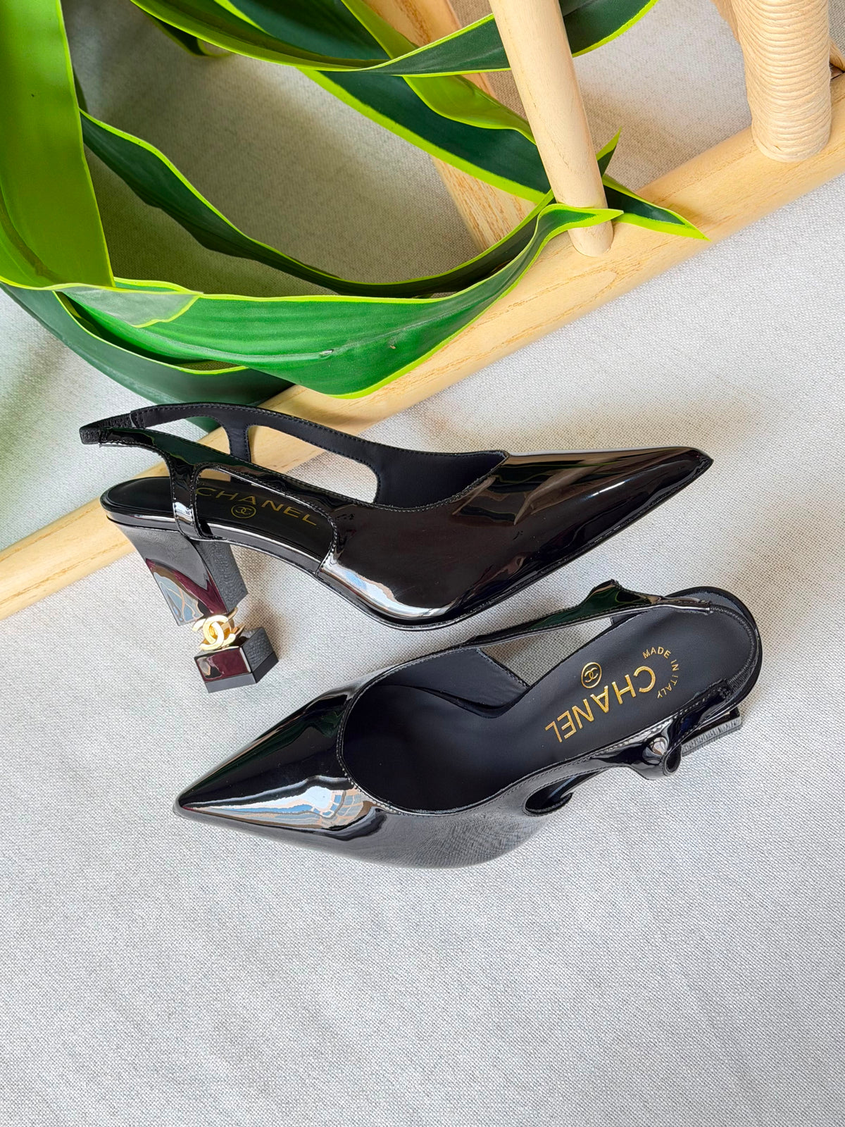 Chanel Slingbacks heeled Patent Calfskin