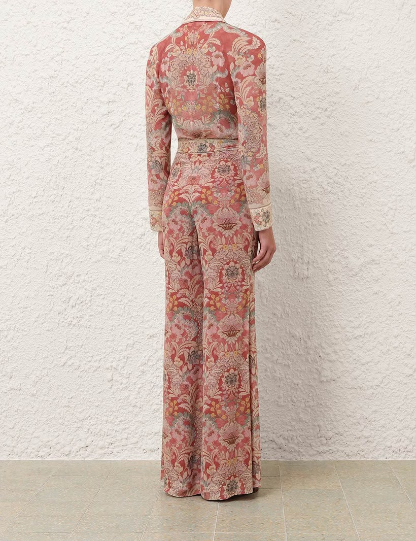 Zimmermann Sundance Tassel Billow Blouse & Harem Pant Set