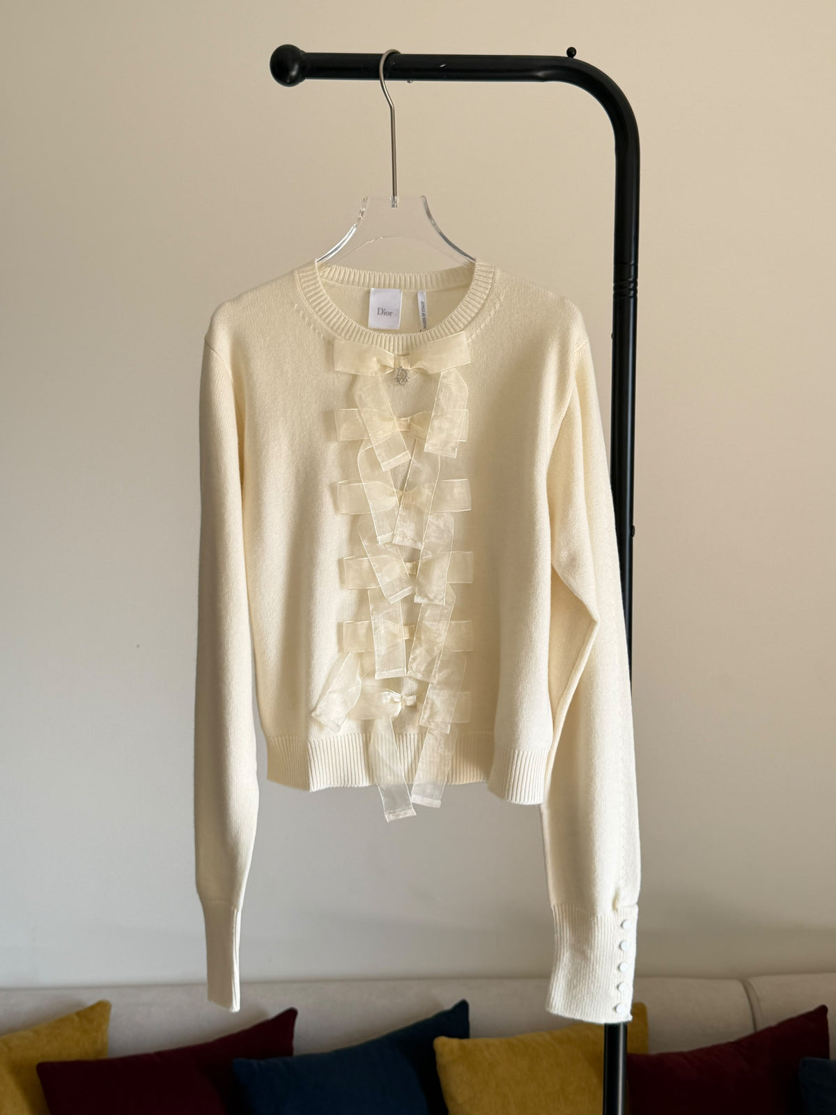 Dior Ribbon Bow Detail Sweater