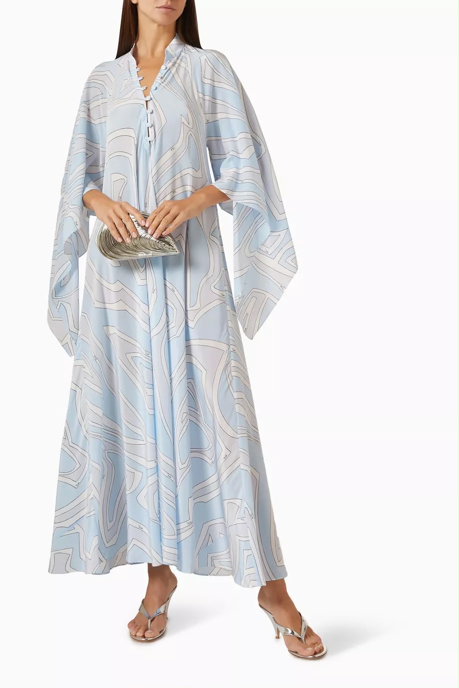 Pucci Labirinto-Print Long Kaftan