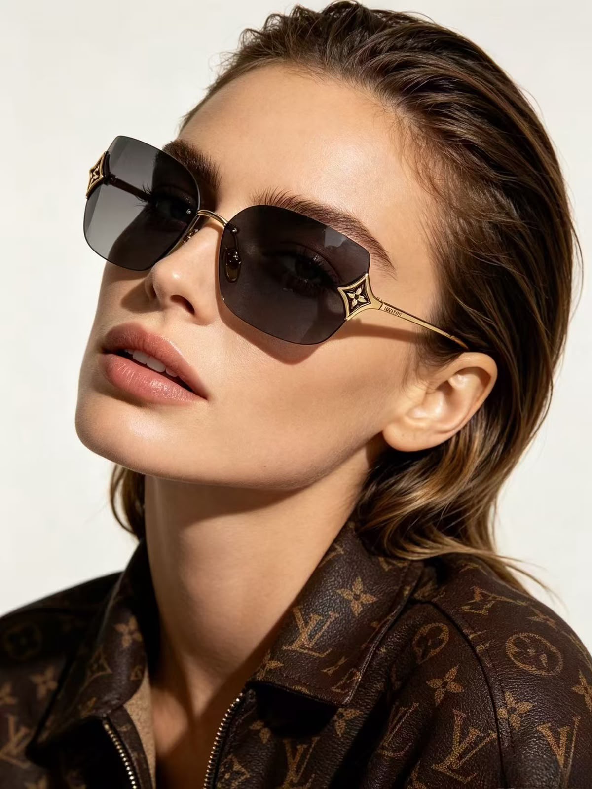 Louis Vuitton Curvy Flower Rectangle Sunglasses