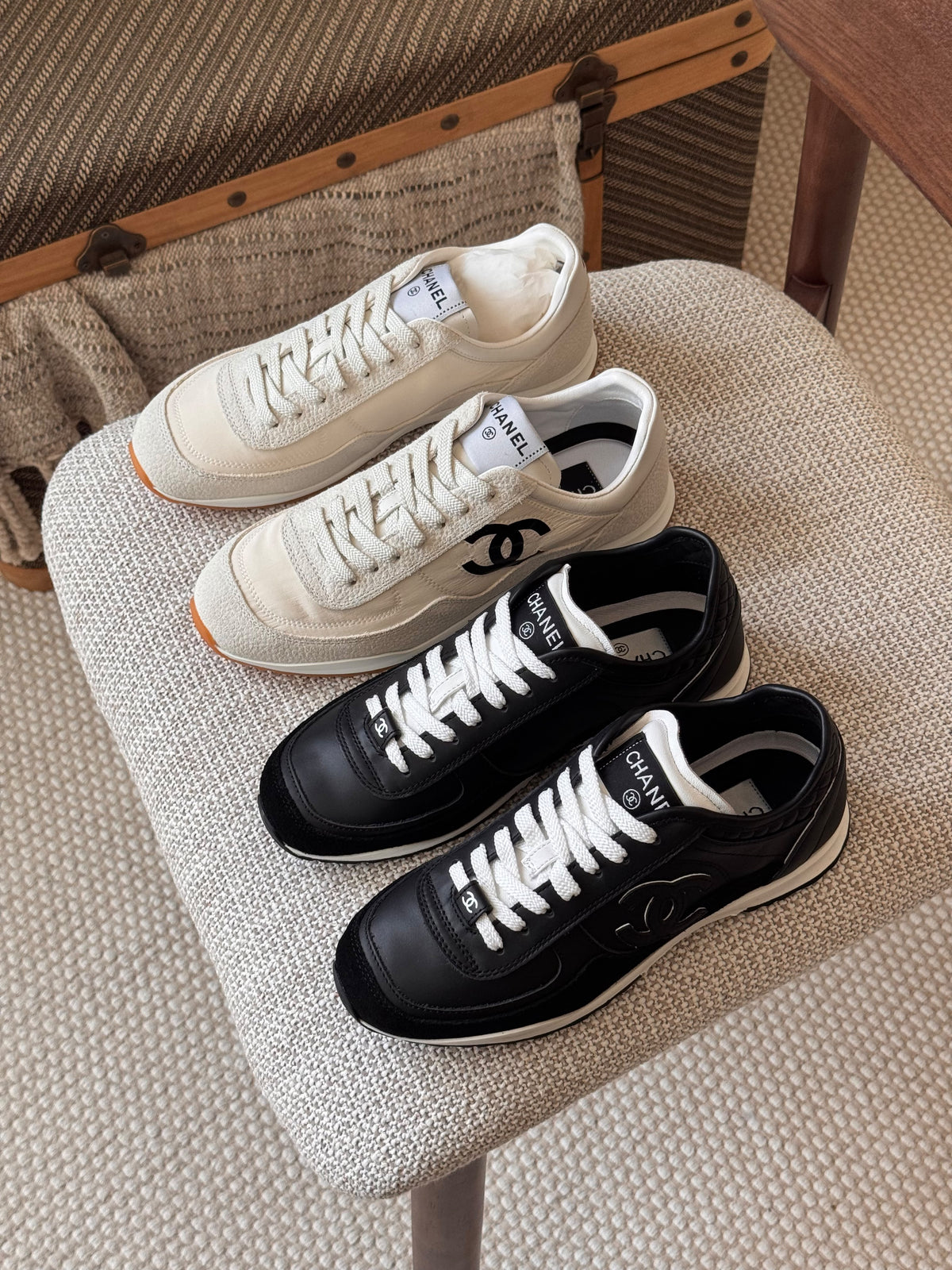 Chanel Trainers in Mesh and Suede Calfskin
