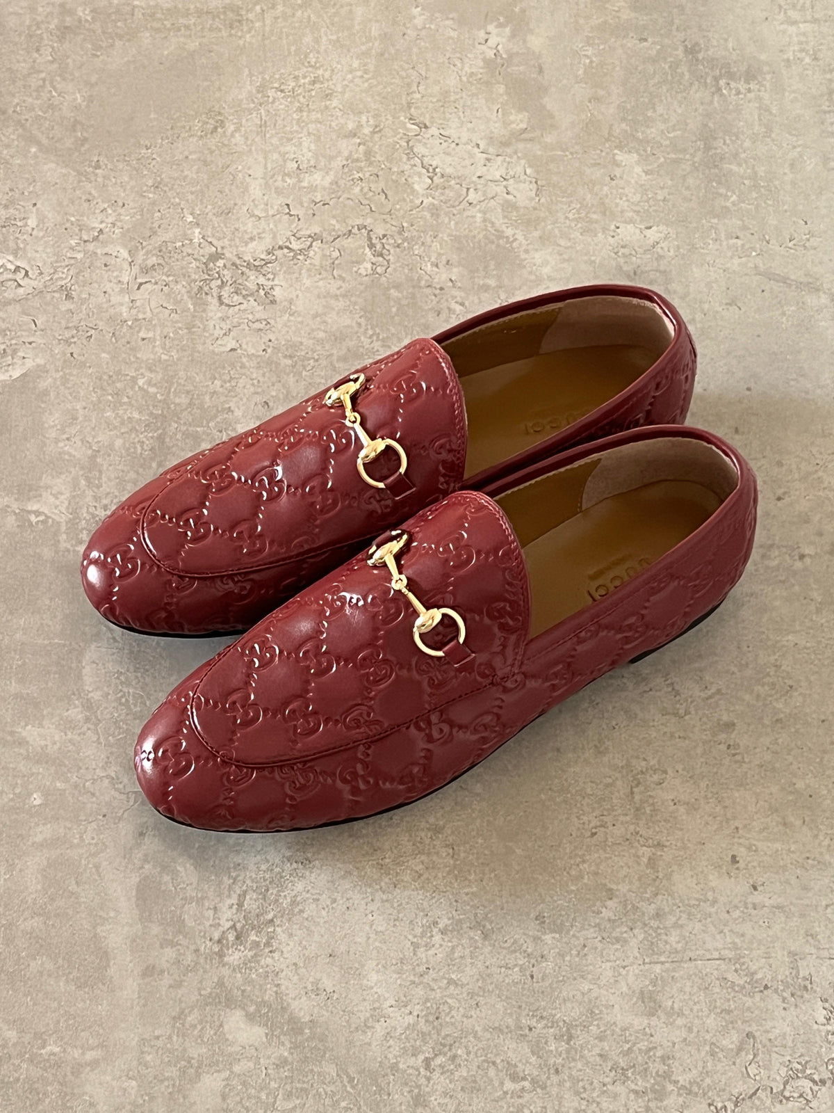 Gucci Jordaan Loafer in Rosso Ancora GG Leather