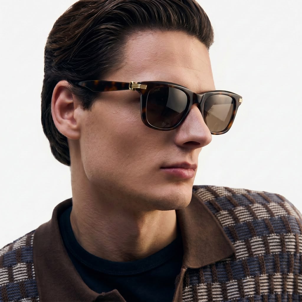 Première de Cartier Rectangular Sunglasses