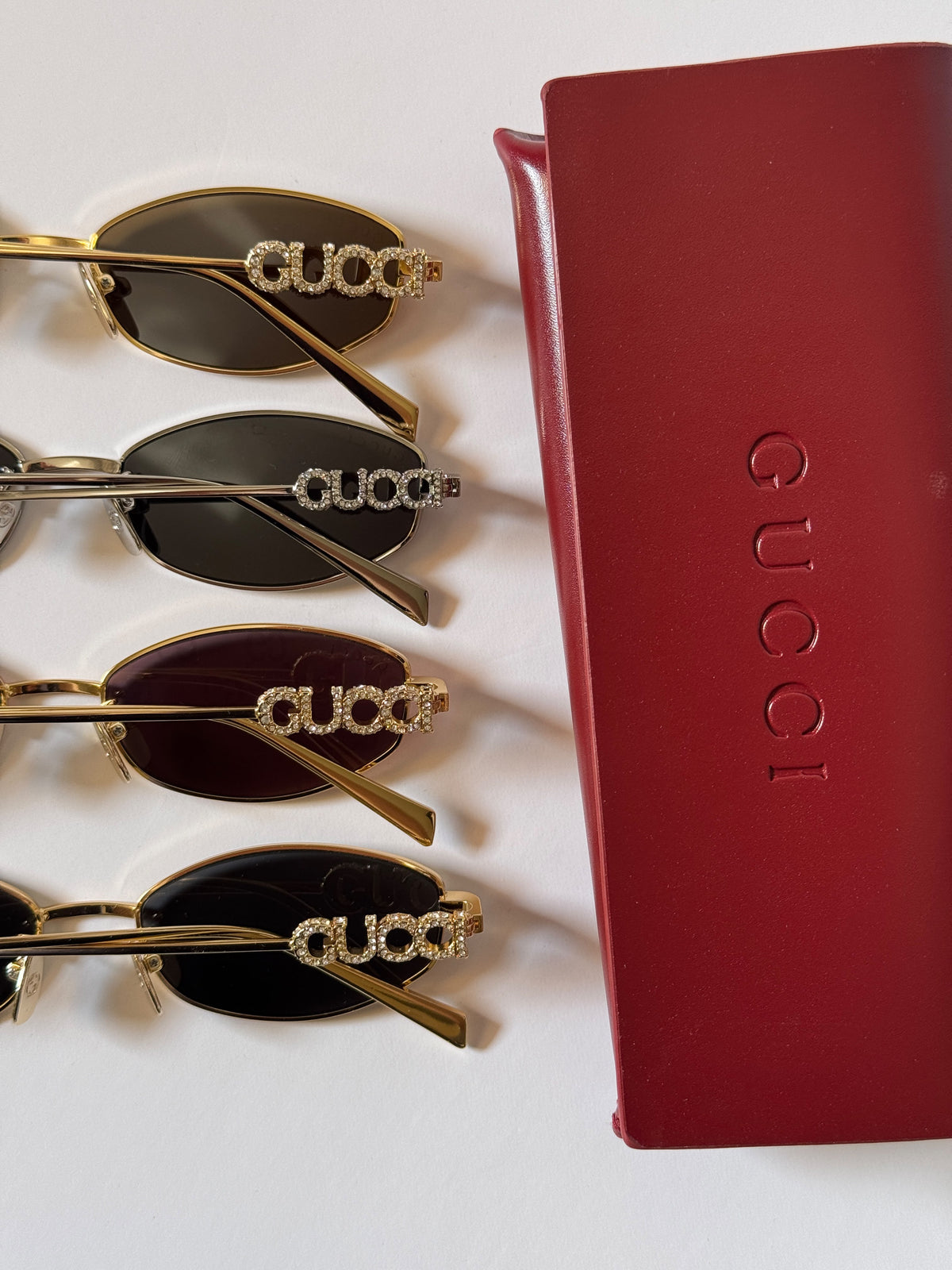 Gucci GG1802S Crystal-Embellished Oval Sunglasses