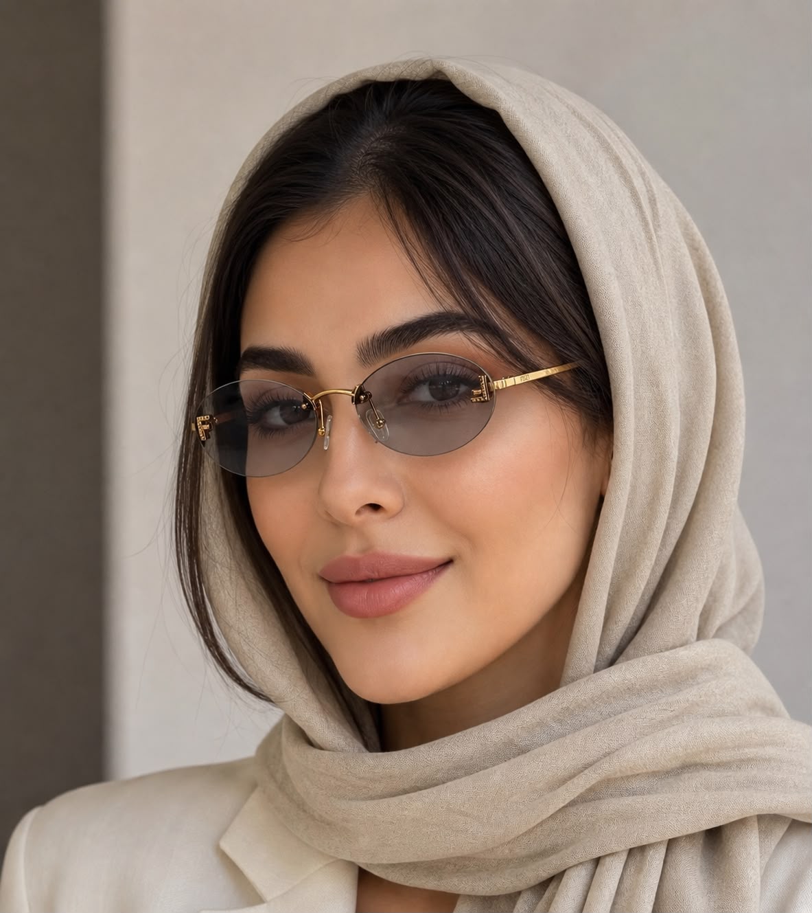 Fendi First Crystal FE4075US Oval Sunglasses