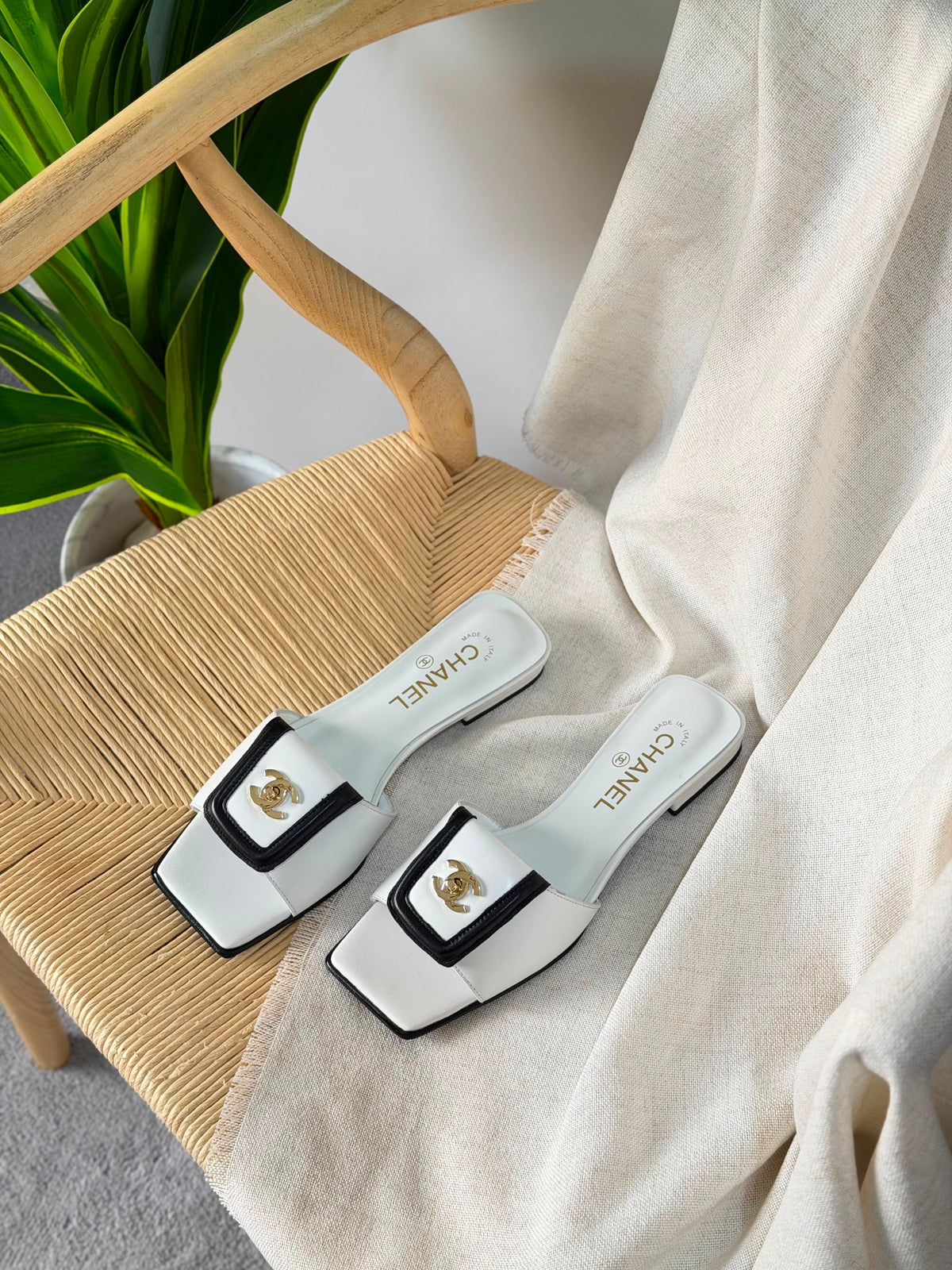 Chanel Turn-Lock Flat Mules
