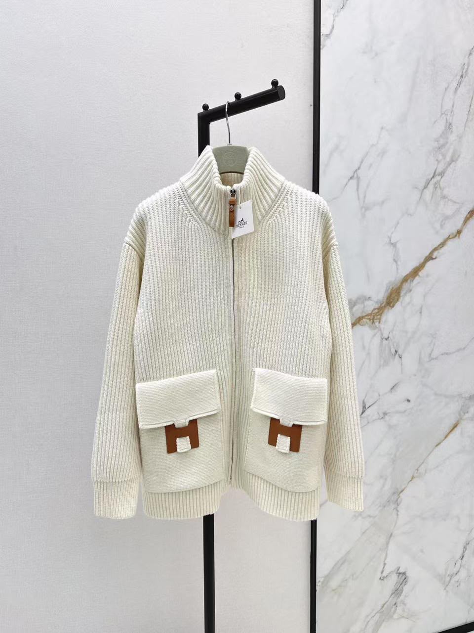 Hermes Wool Knit Jacket