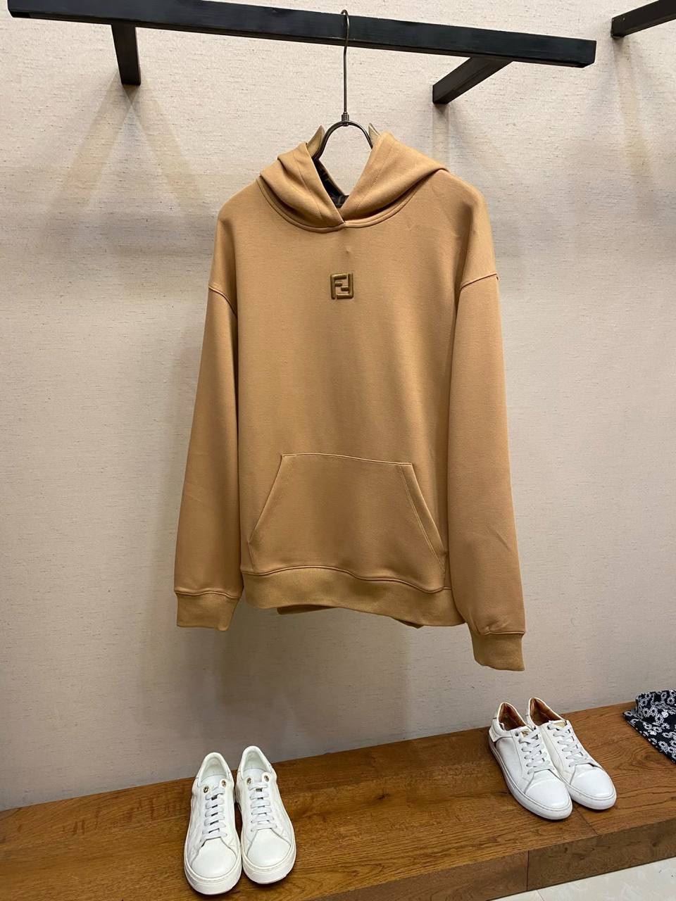 Fendi Embroidered FF Logo Hoodie